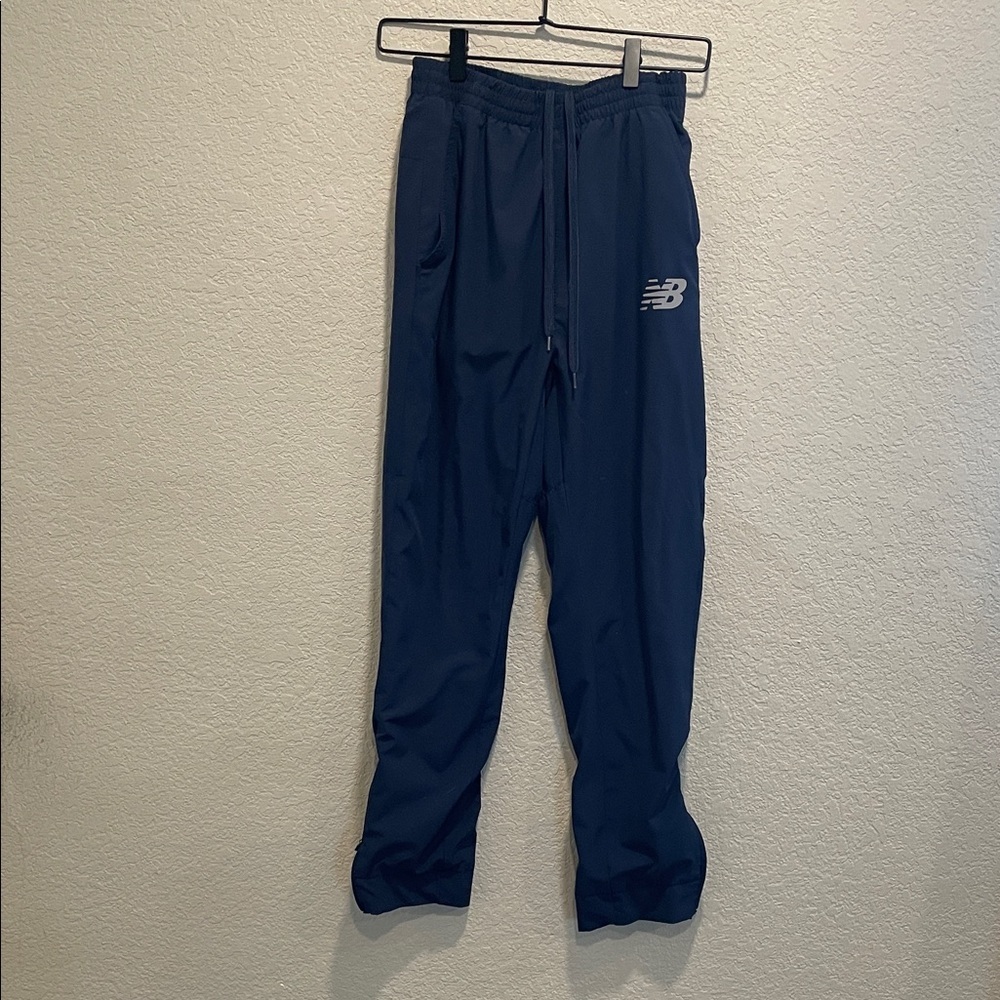 New Balance Boys Joggers Size S Navy Blue Athletic Pants Lined Youth